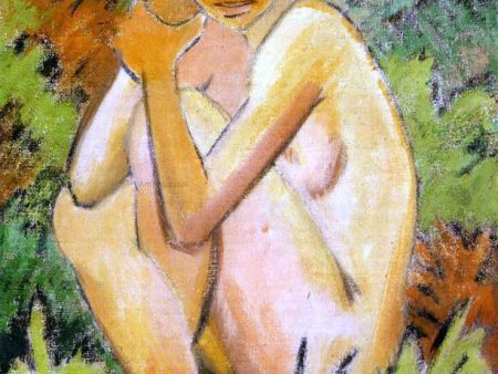 Seated Nude in the Countryside by Otto Mueller - Hand-Painted Oil Painting on Canvas Sale