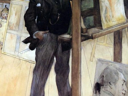 A Self Portrait by Carl Larsson - Hand-Painted Oil Painting on Canvas Sale