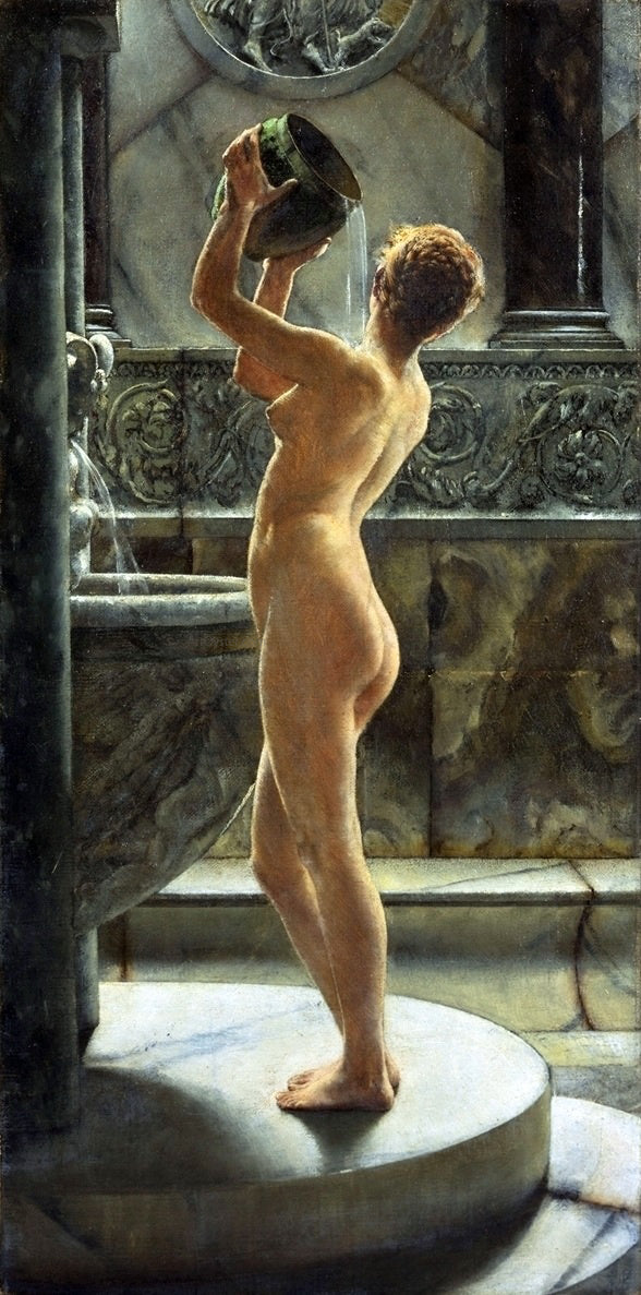 The Bath by John Reinhard Weguelin - Hand-Painted Oil Painting on Canvas Online Hot Sale