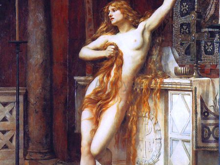 Hypatia by Charles William Mitchell - Hand-Painted Oil Painting on Canvas Hot on Sale