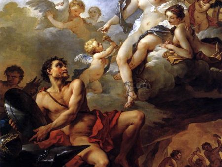 Venus Demanding Arms from Vulcan for Aeneas by Charles Joseph Natoire - Hand-Painted Oil Painting on Canvas on Sale