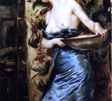 Femme Mi-Nue by Julius LeBlanc Stewart - Hand-Painted Oil Painting on Canvas on Sale