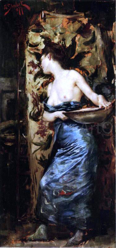 Femme Mi-Nue by Julius LeBlanc Stewart - Hand-Painted Oil Painting on Canvas on Sale