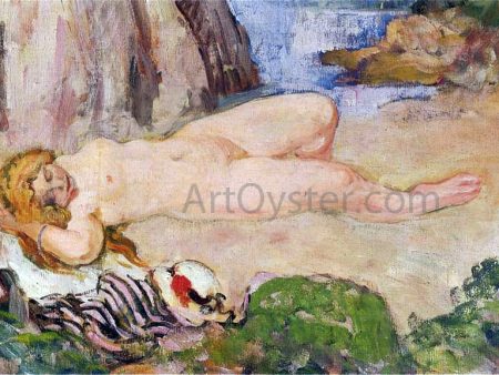 Nude in a Landscape by Henri Lebasque - Hand-Painted Oil Painting on Canvas on Sale