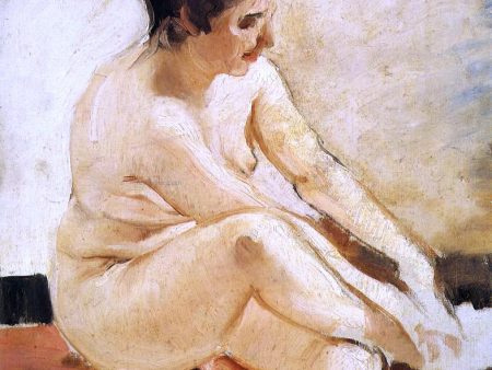 Seated Nude by Joaquin Sorolla Y Bastida - Hand-Painted Oil Painting on Canvas For Discount