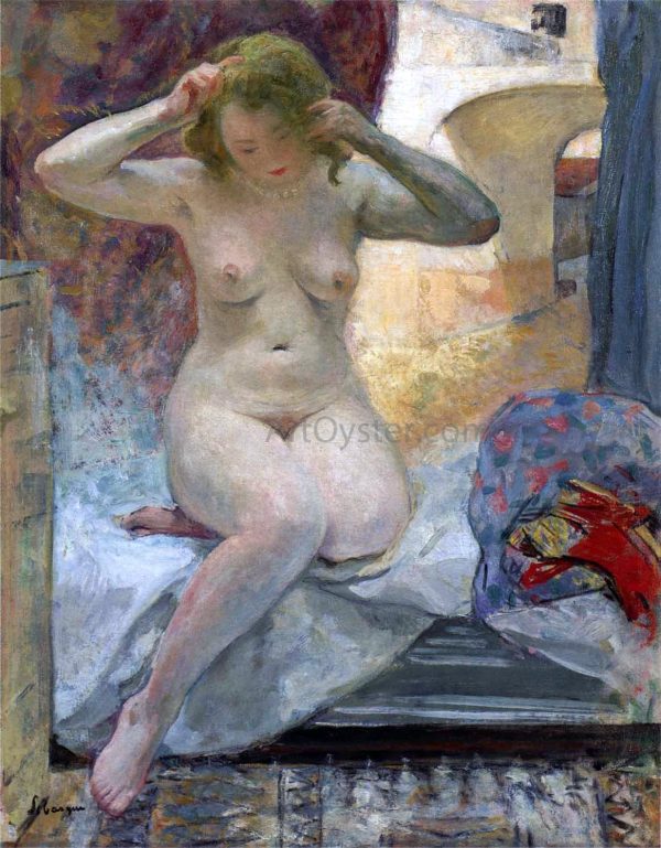 A Nude in Cannes by Henri Lebasque - Hand-Painted Oil Painting on Canvas For Cheap