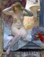 A Nude in Cannes by Henri Lebasque - Hand-Painted Oil Painting on Canvas For Cheap