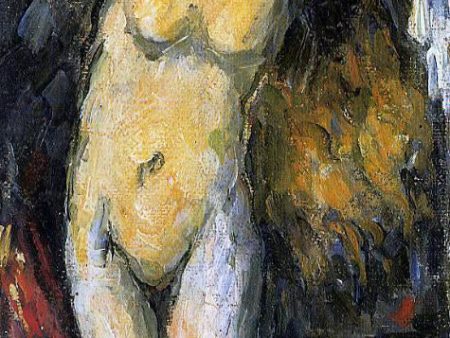 Standing Bather, Drying Her Hair by Paul Cezanne - Hand-Painted Oil Painting on Canvas For Cheap