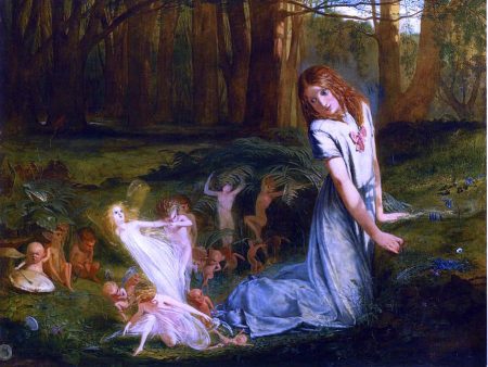 A Glimpse Of The Fairies by Charles Hutton Lear - Hand-Painted Oil Painting on Canvas Fashion