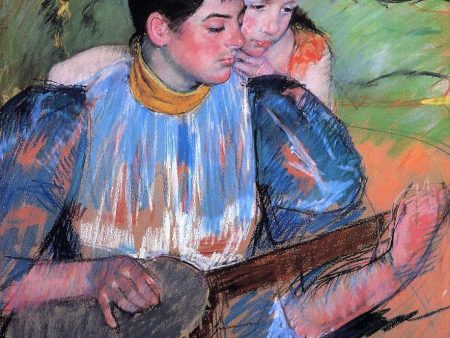 A Banjo Lesson by Mary Cassatt - Hand-Painted Oil Painting on Canvas Online Sale