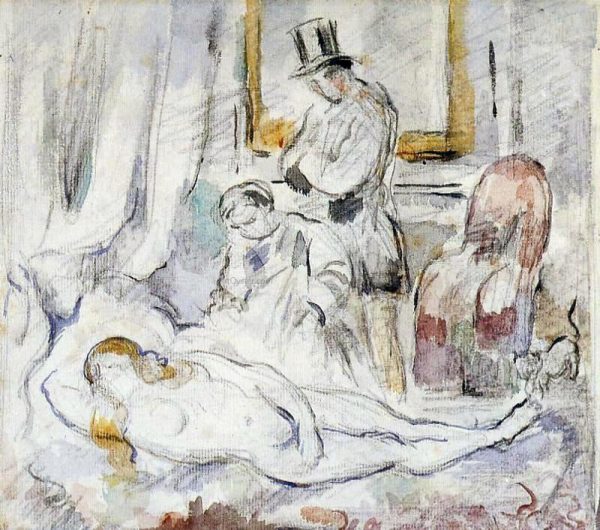 Olympia by Paul Cezanne - Hand-Painted Oil Painting on Canvas Online Hot Sale