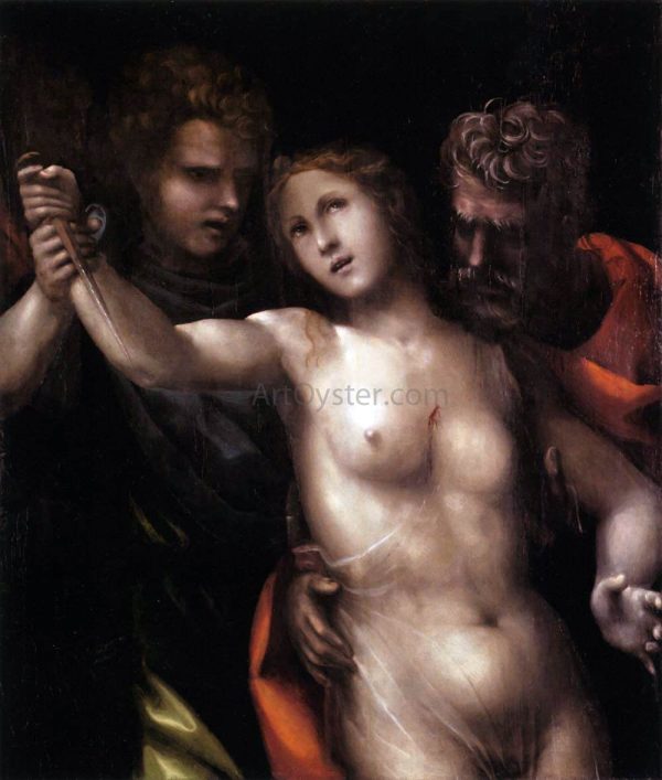 The Death of Lucretia by Il Sodoma - Hand-Painted Oil Painting on Canvas Online now