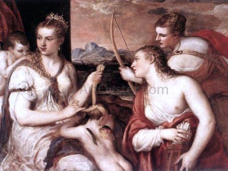 Venus Blindfolding Cupid by Titian - Hand-Painted Oil Painting on Canvas Online Sale