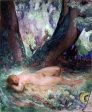 Nude in a Garden with a Satyr by Henri Lebasque - Hand-Painted Oil Painting on Canvas Discount