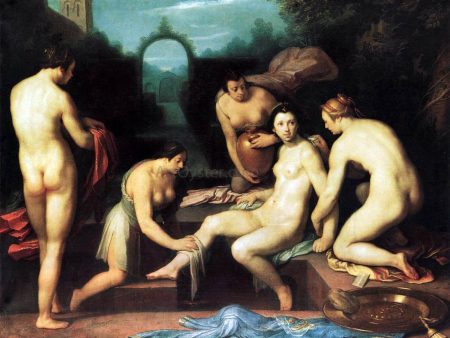 Bathsheba by Cornelis Van Haarlem - Hand-Painted Oil Painting on Canvas For Cheap