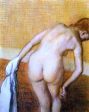 Woman Having a Bath by Edgar Degas - Hand-Painted Oil Painting on Canvas For Sale