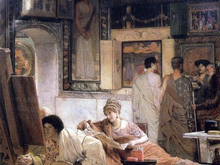 A Picture Gallery (also known as Benjamin Constant) by Sir Lawrence Alma-Tadema - Hand-Painted Oil Painting on Canvas Cheap