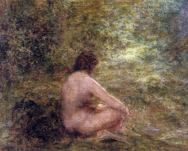 The Bather by Henri Fantin-Latour - Hand-Painted Oil Painting on Canvas For Cheap