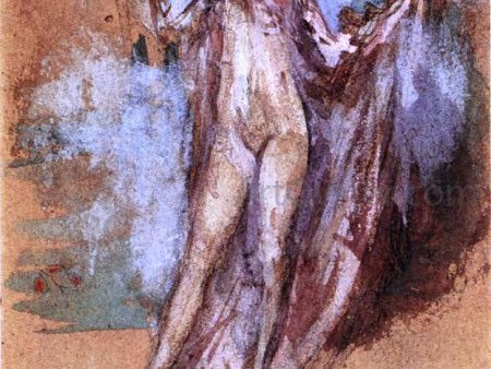 Grey and Pink, a Draped Model with Fan by James McNeill Whistler - Hand-Painted Oil Painting on Canvas Cheap