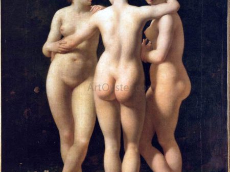 The Three Graces by Jean-Baptiste Regnault - Hand-Painted Oil Painting on Canvas Discount