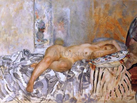 Nude on Spanish blanket by Henri Lebasque - Hand-Painted Oil Painting on Canvas Online now