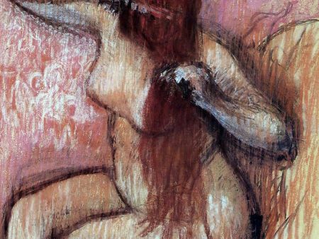 Seated Nude Combing Her Hair by Edgar Degas - Hand-Painted Oil Painting on Canvas For Sale