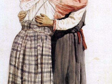 Two woman by Ilia Efimovich Repin - Hand-Painted Oil Painting on Canvas Discount