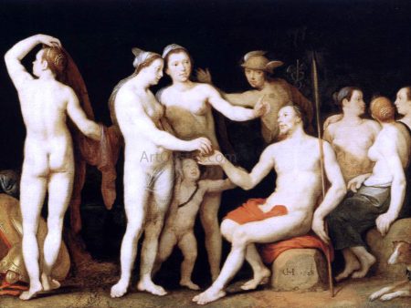 The Judgment of Paris by Cornelis Van Haarlem - Hand-Painted Oil Painting on Canvas Online