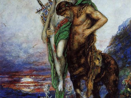 A Dead Poet being Carried by a Centaur by Gustave Moreau - Hand-Painted Oil Painting on Canvas For Discount