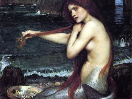 A Mermaid by John William Waterhouse - Hand-Painted Oil Painting on Canvas Online Sale