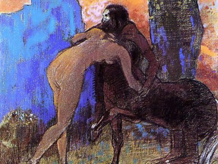 Woman and Centaur by Odilon Redon - Hand-Painted Oil Painting on Canvas Cheap