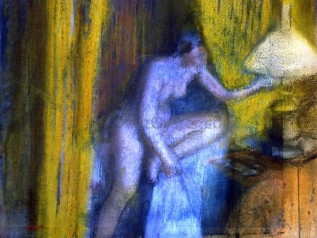 Bedtime (also known as Woman Extinguishing Her Lamp) by Edgar Degas - Hand-Painted Oil Painting on Canvas Discount