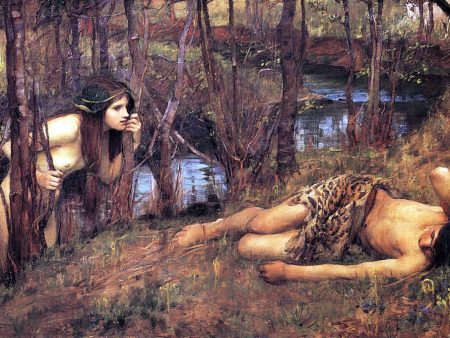 A Naiad by John William Waterhouse - Hand-Painted Oil Painting on Canvas Online Sale