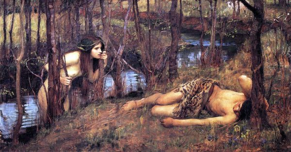 A Naiad by John William Waterhouse - Hand-Painted Oil Painting on Canvas Online Sale