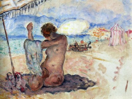 Nude on the Beach by Henri Lebasque - Hand-Painted Oil Painting on Canvas Online now