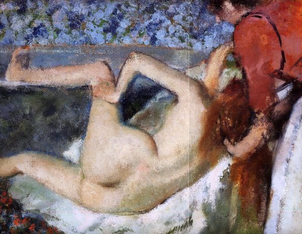 The Bath (also known as Woman from Behind) by Edgar Degas - Hand-Painted Oil Painting on Canvas Fashion