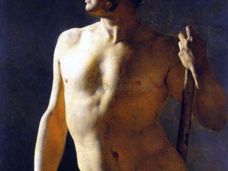 Study of a Male Nude by Jean-Auguste-Dominique Ingres - Hand-Painted Oil Painting on Canvas Cheap