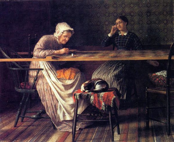 A Quilting Party by Enoch Wood Perry - Hand-Painted Oil Painting on Canvas For Cheap