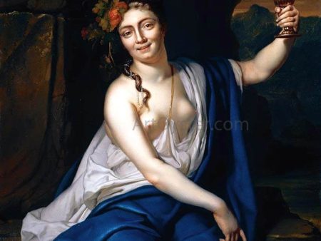 A Bacchante by Heroman Van der Mijn - Hand-Painted Oil Painting on Canvas For Sale