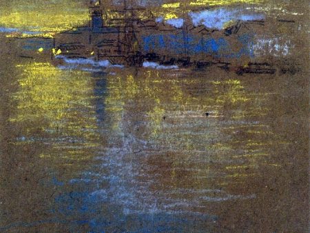 View across the Lagoon by James McNeill Whistler - Hand-Painted Oil Painting on Canvas on Sale