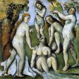 Five Bathers by Paul Cezanne - Hand-Painted Oil Painting on Canvas Online now