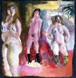 Three Nudes by Jules Pascin - Hand-Painted Oil Painting on Canvas For Discount