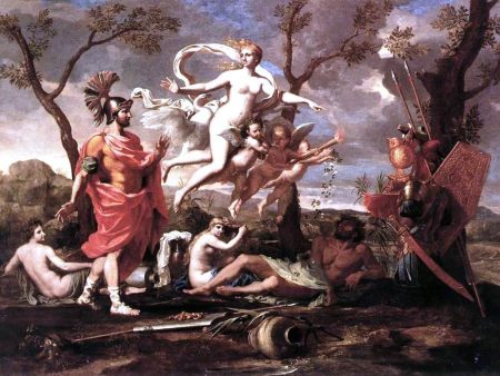 Venus Presenting Arms to Aeneas by Nicolas Poussin - Hand-Painted Oil Painting on Canvas Online