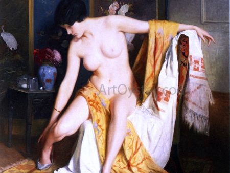 Nude in an Interior by Julius LeBlanc Stewart - Hand-Painted Oil Painting on Canvas Online Sale