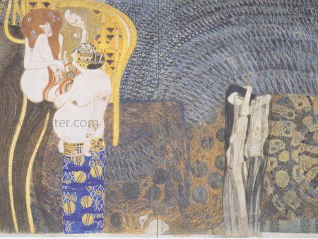 The Beethoven Frieze the Hostile Powers Far Wall by Gustav Klimt - Hand-Painted Oil Painting on Canvas Fashion