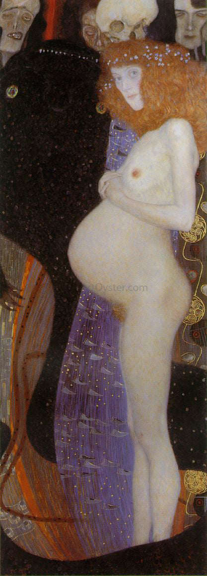 Hope I by Gustav Klimt - Hand-Painted Oil Painting on Canvas on Sale