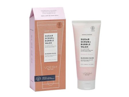 Cukraus šveitiklis kūno ir galvos odos priežiūrai Voesh Shower & Empower Sugar Scrub Bubble Wash Blossom Bliss VBS107BSM, 210 g. Discount